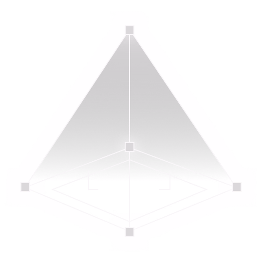 Pyramid-shaped abstract design symbolising a structured foundation to build on.