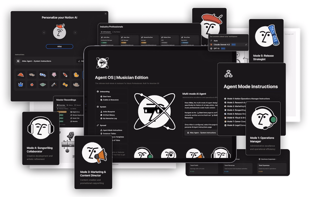 Notion Agent OS shown on desktop and mobile