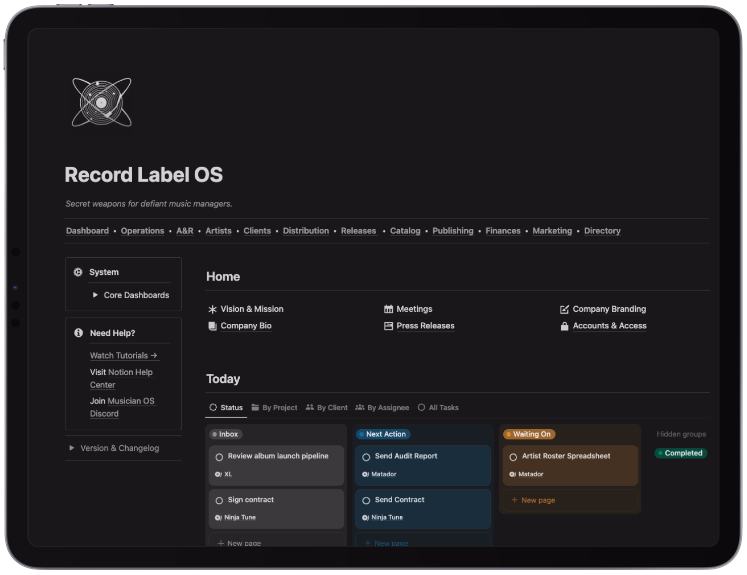 Record Label OS